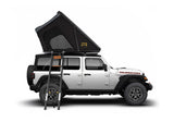 Roofnest Falcon 3 EVO Air — Feature shot: side profile of the open tent on a Jeep Wrangler