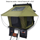 23ZERO Kabari Z — Feature shot: deployed tent showing awning coverage for all-weather protection
