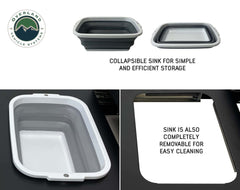 Overland Vehicle Systems Camp Kitchen With Slide Out Sink Cooking Shelf and Work Station