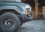Backwoods Adventure Mods Lo-Pro Hidden Winch Bumper (2024–2027 Land Cruiser 250) — Feature shot: side profile of the bumper on the truck