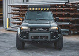 Backwoods Adventure Mods Lo-Pro Hidden Winch Bumper (2024–2027 Land Cruiser 250) — Feature shot: front view of the winch bumper