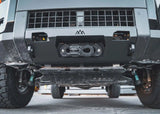 Backwoods Adventure Mods Lo-Pro Hidden Winch Bumper (2024–2027 Land Cruiser 250) — Feature shot: hidden winch mount and recovery points up close