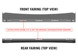 Backwoods Adventure Mods DRIFTR Roof Rack (2024–2027 GX550) — Feature shot: diagram of front and rear fairing light mounts