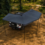 NaturNest 270 Plus Telescoping Awning — Feature shot: top-down view of deployed canopy