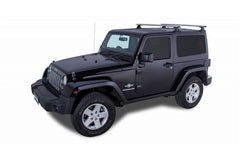 Jeep Wrangler JK 2-Door Rhino Rack Vortex RLT600 2-Bar Backbone Roof Rack, Black