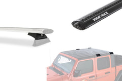 Jeep Gladiator JT Rhino Rack Vortex Black 2 Bar Roof Rack w/ Backbone and RCL Legs