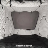 NaturNest Sirius Series Thermal Layer — Feature shot: liner mounted against the tent's interior ceiling and walls