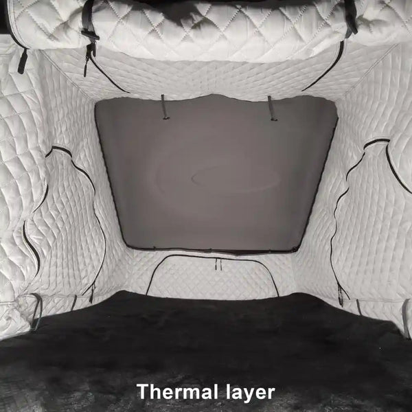 NaturNest Sirius Series Thermal Layer — Feature shot: liner mounted against the tent's interior ceiling and walls