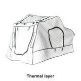 NaturNest Sirius 1 Plus Thermal Layer — Feature shot: rivet gun and hardware install kit included with the layer