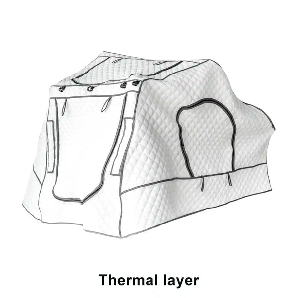 NaturNest Thermal Layer for Sirius 2 XL Aluminum — Feature shot: layer stretched over the fully open tent shell