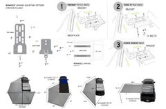 OVS Free Standing Nomadic 270 Batwing Overland Awning (Driver's or Passenger's)