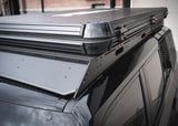 Backwoods Adventure Mods DRIFTR Roof Rack (2024–2027 Land Cruiser 250) — Lifestyle shot: Land Cruiser 250 with a rooftop tent on the rack