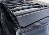Backwoods Adventure Mods DRIFTR Roof Rack (2024–2027 Land Cruiser 250) — Feature shot: front fairing close-up