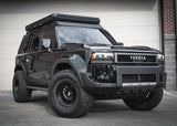 Backwoods Adventure Mods DRIFTR Roof Rack (2024–2027 Land Cruiser 250) — Feature shot: top of the rack