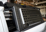 Backwoods Adventure Mods Bed Rack Storage Box (2005–2027 Tacoma) — Feature shot: front of the box