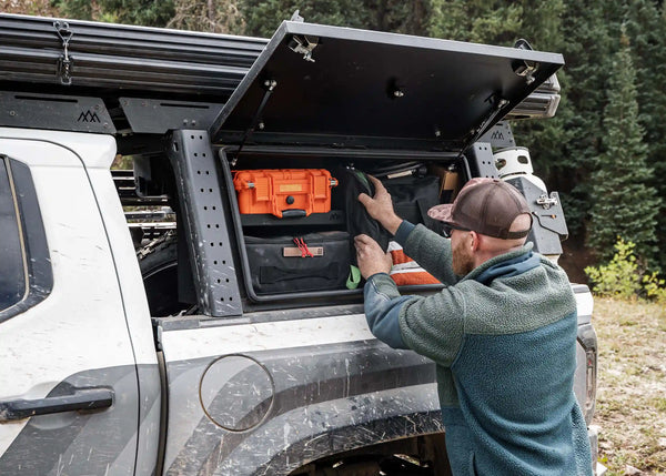 Backwoods Adventure Mods Bed Rack Storage Box (2005–2027 Tacoma) — Feature shot: storage box on its own