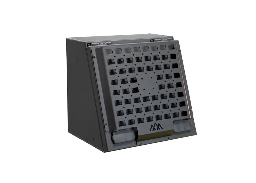 Backwoods Adventure Mods Bed Rack Storage Box (2007–2027 Tundra) — Feature shot: aluminum storage box for the full height bed rack