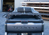Backwoods Adventure Mods Overland Bed Rack Mid Height (2007–2027 Tundra) — Feature shot: low profile rack sitting close to cab height