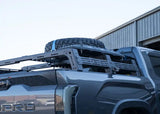 Backwoods Adventure Mods Overland Bed Rack Mid Height (2007–2027 Tundra) — Feature shot: mid height rack from a three-quarter angle