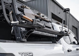 Backwoods Adventure Mods Bike Tray Mounts (Universal) — Feature shot: bike tray mounts installed on a bed rack