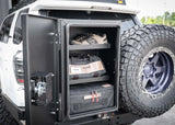 Backwoods Adventure Mods Overland Storage Box (Universal) — Feature shot: adjustable interior shelf organizing gear