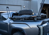 Backwoods Adventure Mods Bike Tray Mounts (Universal) — Feature shot: Kuat bike tray on a Tundra bed rack using the mounts
