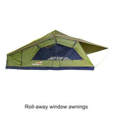 23ZERO Walkabout 62 2.0 — Feature shot: side profile view of the deployed tent shell