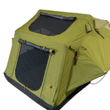 23ZERO Walkabout 62 2.0 — Feature shot: angled side view of the deployed tent showing the queen-size cabin profile